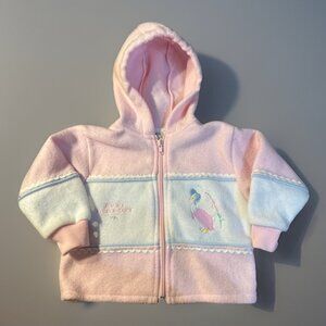 Beatrix Potter Original By Quiltex Jemina Puddle Duck Pink Fleece Jacket 9 Mos